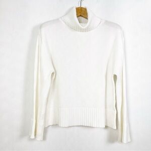 Laundry by Shelli Segal Cozy White Turtleneck Sweater Size‎ Large